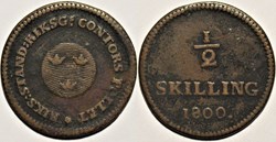 Sweden - Gustav IV Adolf - 1/2 Skilling Riksgälds 1800