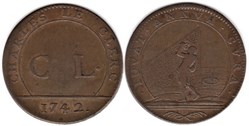 Louis XV - 1742 Jeton - Charles Le Clerc, Pt au Parlement