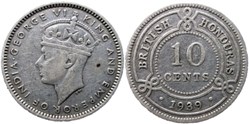 George VI - 10 Cents 1939 Belize