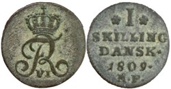 Frederik VI Denmark - 1 Skilling 1809 Altona