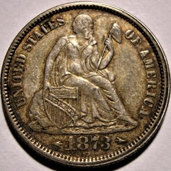 ←1873→ Dime / 10 Cent Arrows