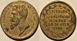 Vittorio Emanuele II - Victoire de Solférino, Médaillette 1859
