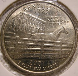 2001 P Quarter Dollar - Kentucky State (2 ex.)