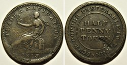 George III - HalfPenny Token 1813 - Trade & Navigation - Nova Scotia