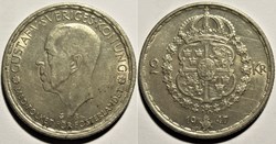 Gustaf V of Sweden - 2 Kronor 1947
