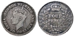 George VI - 3 Pence 1941 Guiana