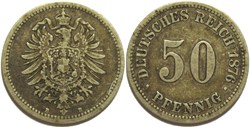 Wilhelm I - 50 Pfennige 1876 Hanover, German Empire