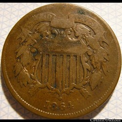 1864 Two Cents LM