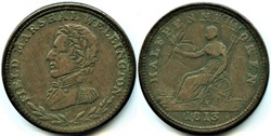 Wellington - Half Penny Token 1813 Britannia
