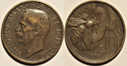1934 Regno d'Italia, 10 Centesimi, Roma - Vittorio Emanuele III