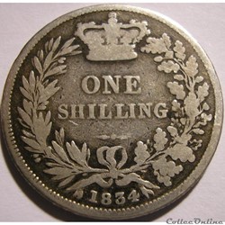 William IV - One Shilling 1834 Kingdom of Great Britain