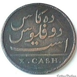 King George III - 10 Cash 1803 Madras Presidency