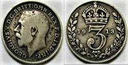 George V - 3 Pence 1913 - United Kingdom