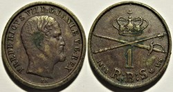 Frederik VII Denmark - 1 Rigsbankskilling 1853 (ex.2)