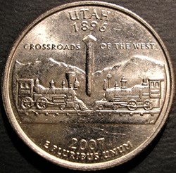 2007 D Quarter Dollar - Utah State