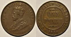 George V - One Penny 1931 - Australia