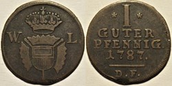Wilhelm IX - 1 Pfennig 1787- Landgraviate of Hessen-Kassel
