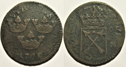Sweden, Ulrika Eleonora - 1 Öre Kopparmynt 1719 - Recoined (ex.2)