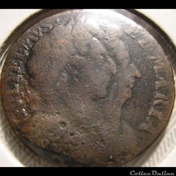 William III & Marie II - Farthing 1694 Kingdom of England