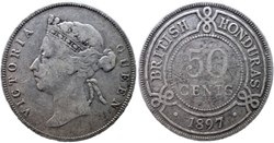 Victoria - 50 Cents 1897 - British Honduras