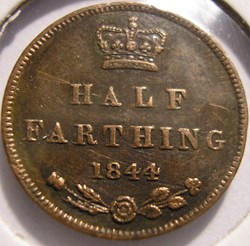 Victoria - Half Farthing 1844 - Kingdom of Great Britain (ex.2)