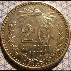 México - 1912 - 20 Centavos - Estados Unidos Mexicanos