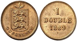 States of Guernsey - 1 Double 1889