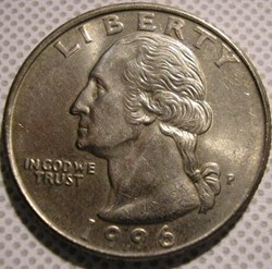1996 P Quarter Dollar