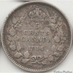 George V - 5 Cents 1914