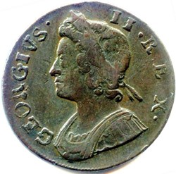 George II - Half Penny 1736 Great Britain (ex.2)