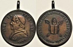Pius IX - Episcopal Jubilee - Medal 1877 Rome, Vatican