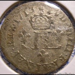 Louis XIV - 15 Deniers 1713 AA - dits "Mousquetaire"