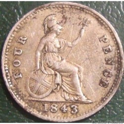Victoria - 4 Pence 1843 - Kingdom of Great Britain