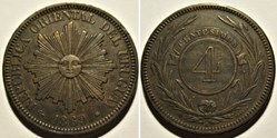 Uruguay - 4 Centésimos 1869