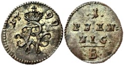 Friedrich Wilhelm III - 1 Pfennig 1799 Bayreuth, Brandenburg