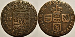 Felipe V - Oord or Liard - 1710 Namur, Spanish Netherlands (ex.2)