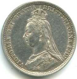 Victoria - 3 pence 1889 Kingdom of Great Britain (ex.1)