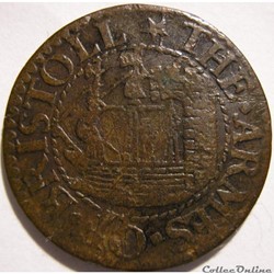 1652 Farthing - Bristol Town, Gloucestershire, England