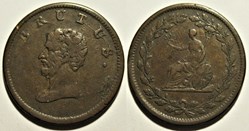 1809-1810 Brutus HalfPenny - British Copper Company, Walthamstow (var.)