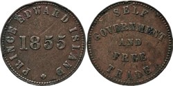 Prince Edward 1855 - HalfPenny Token Self Government