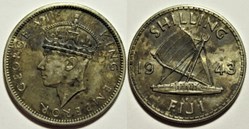 George VI - 1 Shilling 1943 S - Fiji