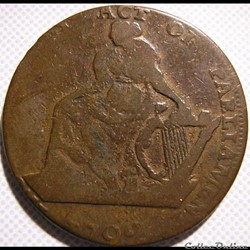 1792 HalfPenny - Ireland, Dublin Camac Kyan & Camac