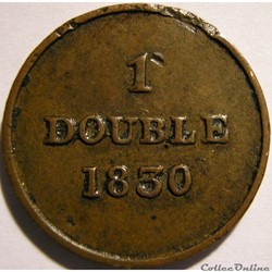 States of Guernsey - 1 Double 1830 (ex.2)
