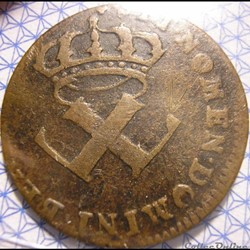 Louis XV - 9 Deniers 1721 H - Colonies d'Amérique