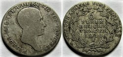 Friedrich Wilhelm III - ⅙ Thaler 1814 Berlin, Kingdom of Prussia