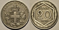 1920 Regno d'Italia, 20 Centesimi, Roma - Vittorio Emanuele III