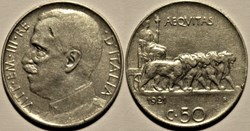 1921 Royaume d'Italie, 50 Centesimi, Roma - Vittorio Emanuele III