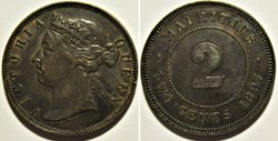 Victoria - Two Cents 1897 - Mauritius Island