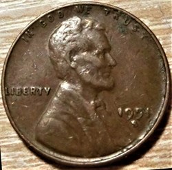 1951 S One Cent - Repunched or Doubling Date