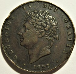 George IV - Half Penny 1827 Great Britain (ex.2)